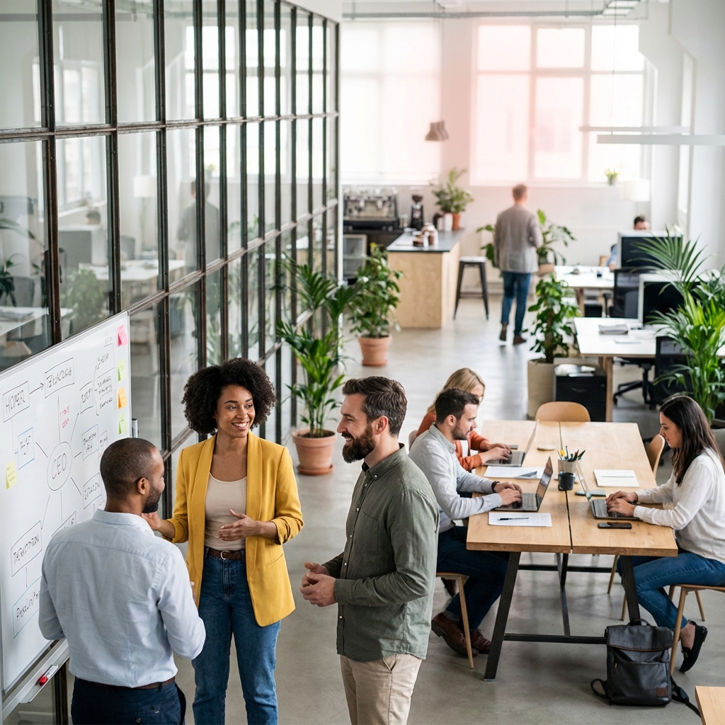 Equipo de HostingServices101 en la oficina